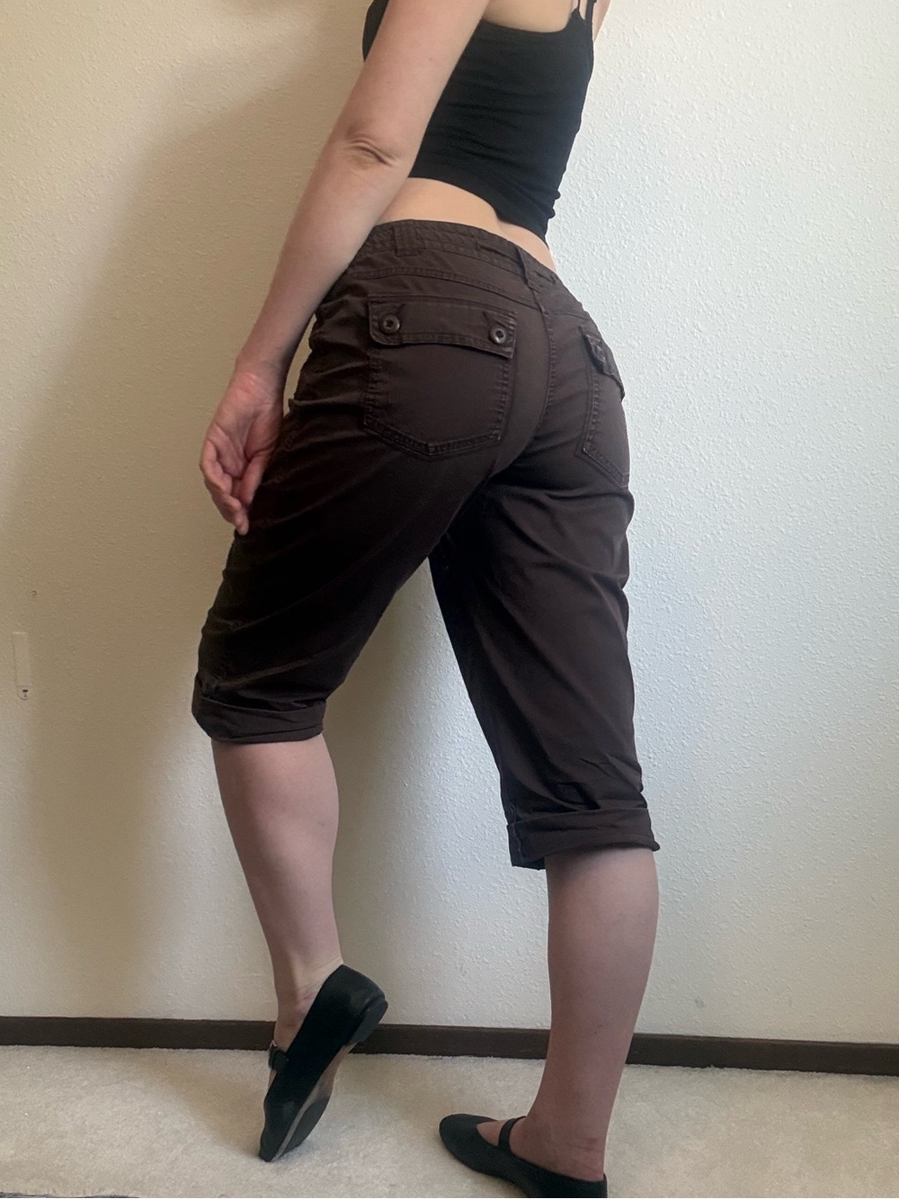 Y2K Style & Co Low Rise Cargo Capris McBling Gorpcore Grunge - Picture 5 of 11
